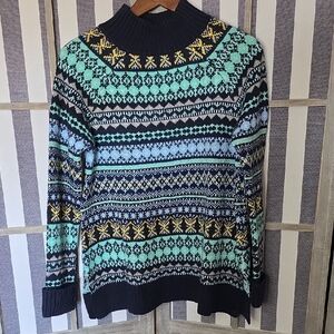 New York & Company Black and Yellow Knit Sweater